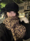 Korean autumn and winter hot girl fashionable leopard print scarf for women 2025 new thickened neck protector warm scarf shawl dual use