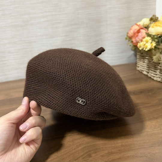 Korean autumn and winter new styled beret hat for women, simple, fashionable and versatile, retro, casual, trendy octagonal hat, painter's hat
