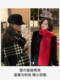 South Korea 2025 Retro Overlock Plaid Scarf Women's Autumn and Winter Warm and Fashionable Cloak Elegant and Elegant Versatile Scarf
