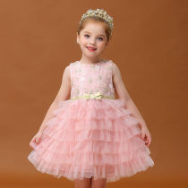 Children Princess Dress Girls Summer Super Fairy Short Sleeve Yarn Dress Little Girl Puffy Skirt Woman Baby Cake Dresses Dress