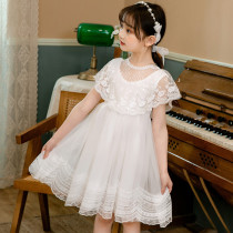 Childrens white dress Dress Spring Summer Girls Yarn Dresses Princess Dresses Princess Dresses Summer Lace Women Baby Foreign Air Super Fairy