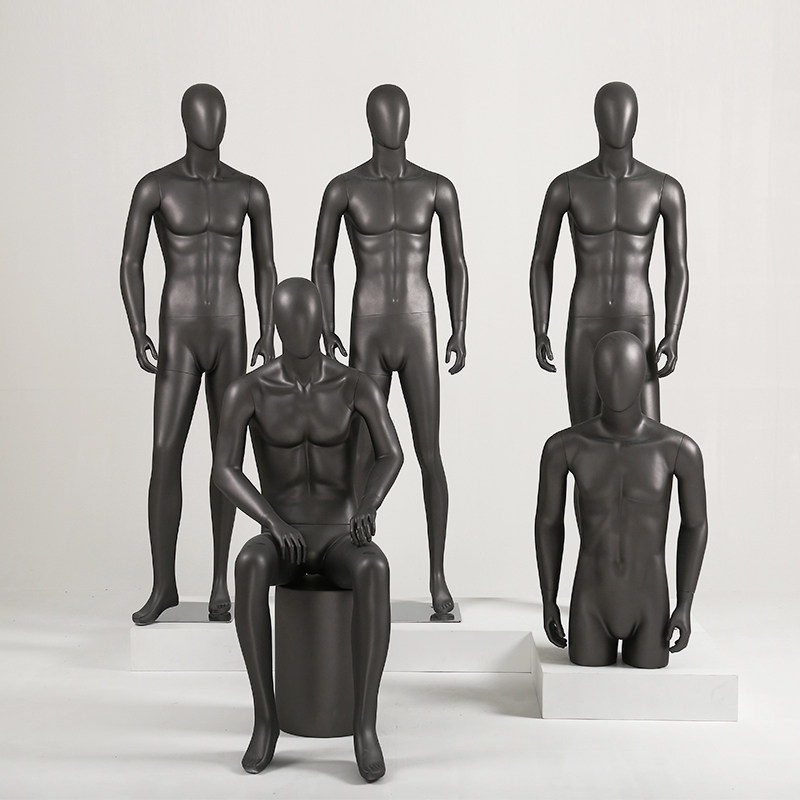 Model props men full body bust clothing store window display suit hanger mens fashion dummy model rack