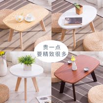 Solid wood bay window table Modern simple small apartment coffee table Household table Nordic window balcony table Simple bed pit table