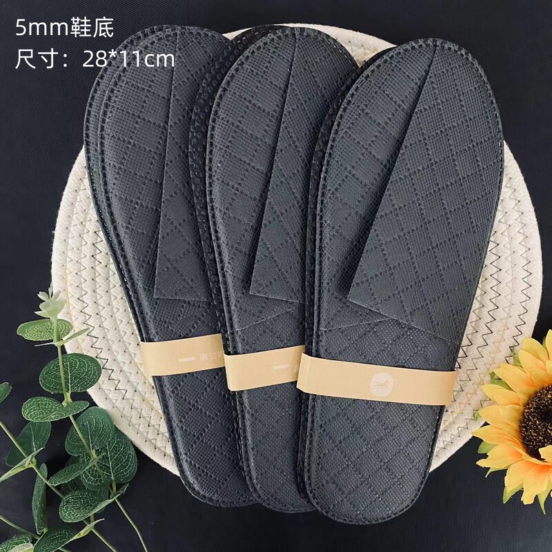 Hanting Hotel Disposable Eco-Friendly Gray Slippers, Universal Style, Non-Woven Fabric, Thickened Non-Slip Sole, for Hotel Rooms