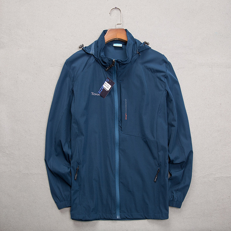 Outdoor sports spring and summer thin mountaineering quick-drying clothes men loose large size breathable quick-drying running casual jacket jacket