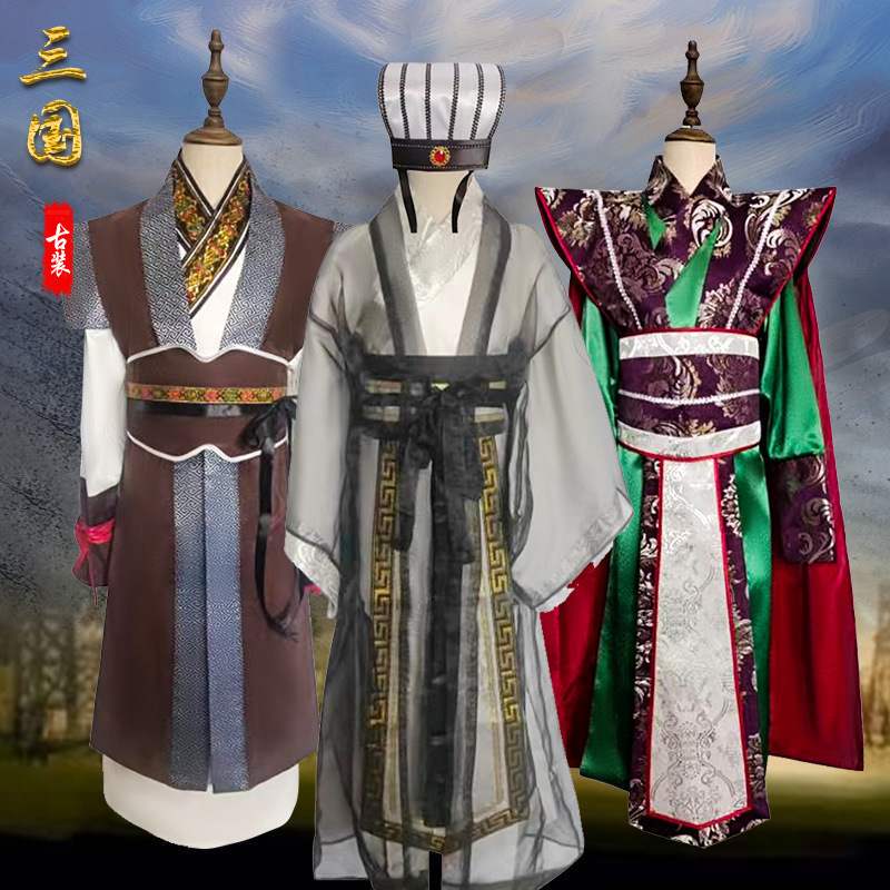 In-Stock 94Th Edition Three Kingdoms Costume for Adults and Children, Hanfu of Liu Bei, Guan Yu, Zhuge Liang, Lu Bu, Zhao Yun, Cao Cao