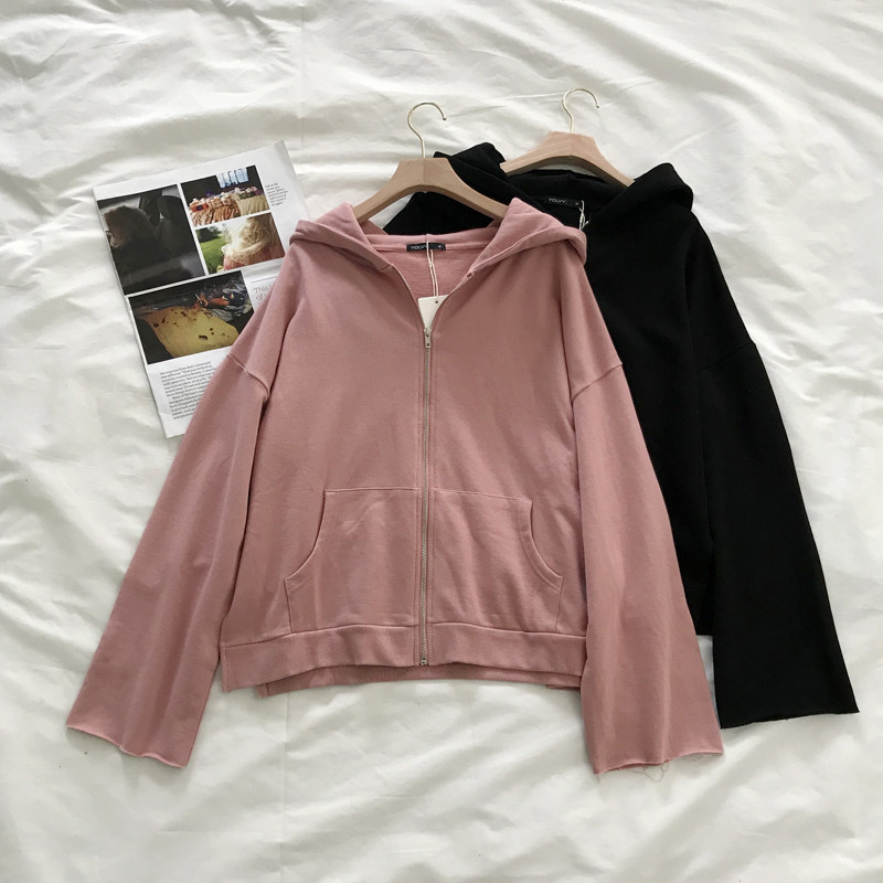 Sweater jacket women's 2020 new spring and autumn thin cardigan loose Korean bf zipper casual wild lazy top