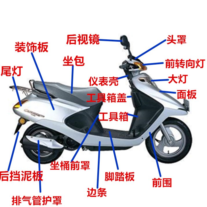 Suitable for Honda Little Princess Joy 100 WH100T-G-Panel Front Wai Living Room Light Direction Light Housing Accessories