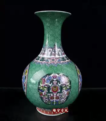 Jingdezhen ceramic vase Home decoration decoration flower arrangement dried flower Chinese living room TV cabinet craft gift decoration 6