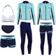 Korea's new diving suit split long sleeve trousers swimsuit sun protection surf snorkeling couple zipper jellyfish suit
