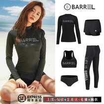 Korean surfing suit for women split trousers long-sleeved swimsuit for women sun protection quick-drying wetsuit for women conservative jellyfish suit for snorkeling