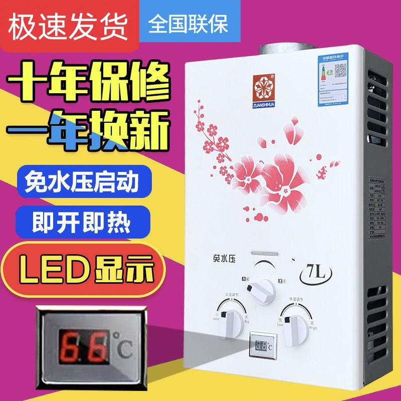 Gas Water Heater Gas Home Bath Gas Small Liquefied Gas Free Water Pressure Special Price Strong Platoon Wall-mounted Wall-mounted-Taobao