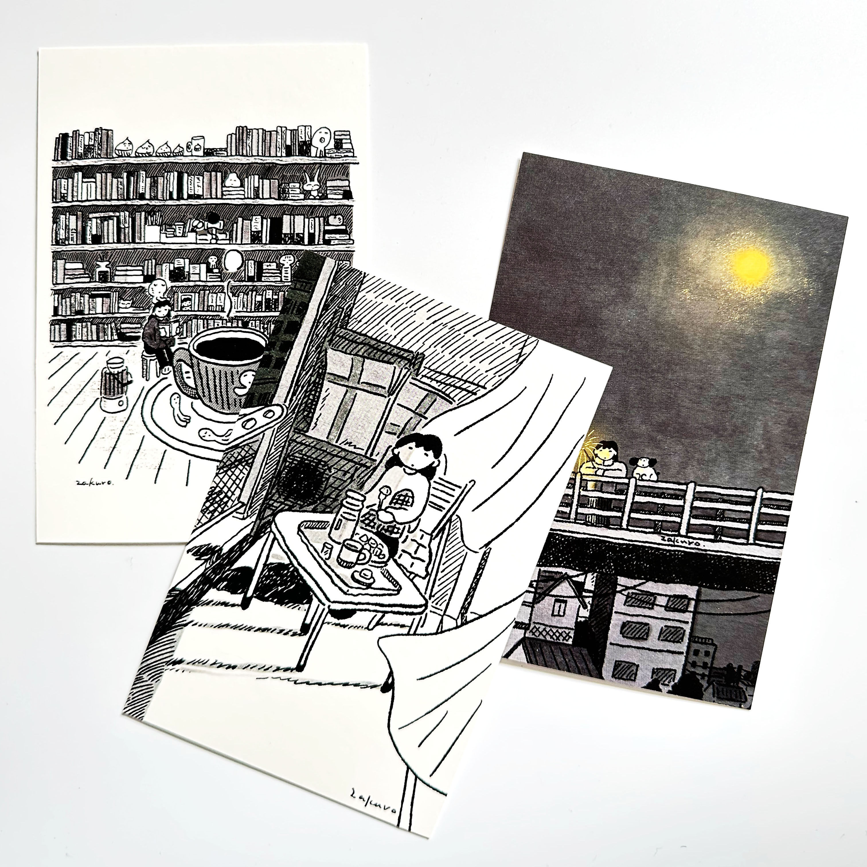 Pomegranate zakuro | Original illustrator Laid-back Series Postcard Cards Cards-Taobao