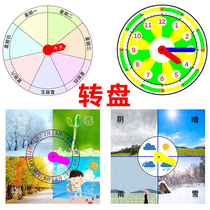 Weekly seasonal weather clock turntable calendar cognitive childhood jigsaw puzzle autism training
