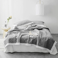 Khăn trải giường đơn giản Bắc Âu mùa hè cotton mùa hè là ba bộ điều hòa mùa hè là cotton quilt core hè mát mẻ là gió bộ ga giường cao cấp