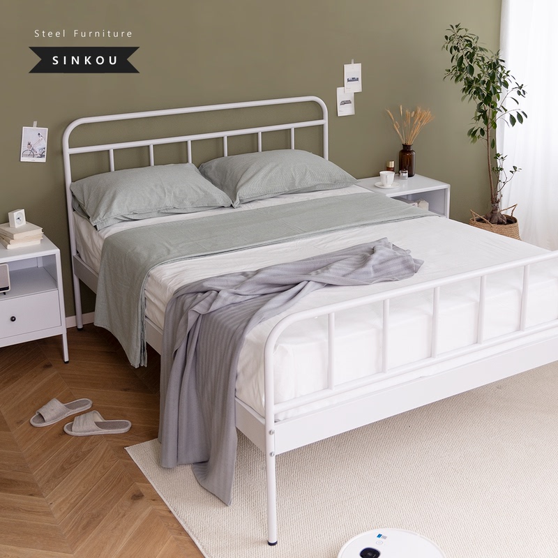 Xingong New 2025 Wrought Iron Bed for Master Bedroom, 1.8m Double Beds, 1.5m All-Steel Home Iron Frame Beds, Thickened and Reinforced Xingong New 2025 Wrought Iron Bed for Master Bedroom, 1.8m Double Beds, 1.5m All-Steel Home Iron Frame Beds, Thickened and Reinforced