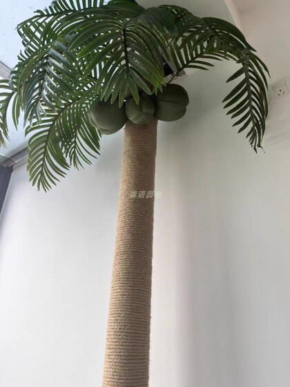 Decorative Cover for Sewer and Fire Pipes, Balcony Makeover, Artificial Greenery, Coconut Tree Leaves to Hide Unsightly Pipes