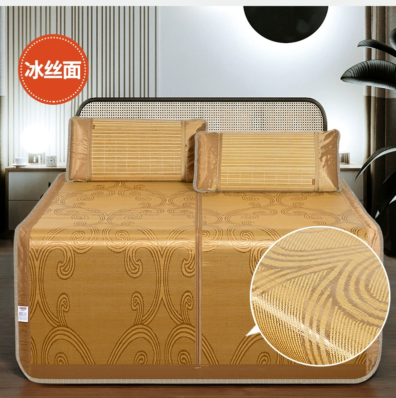 Huang Gulin Tre Mat 1.8m Carbonized Wen Bamboo Mat 1.5 / 1.2m Tre tự nhiên Mat Mat Ký túc xá sinh viên - Thảm mùa hè