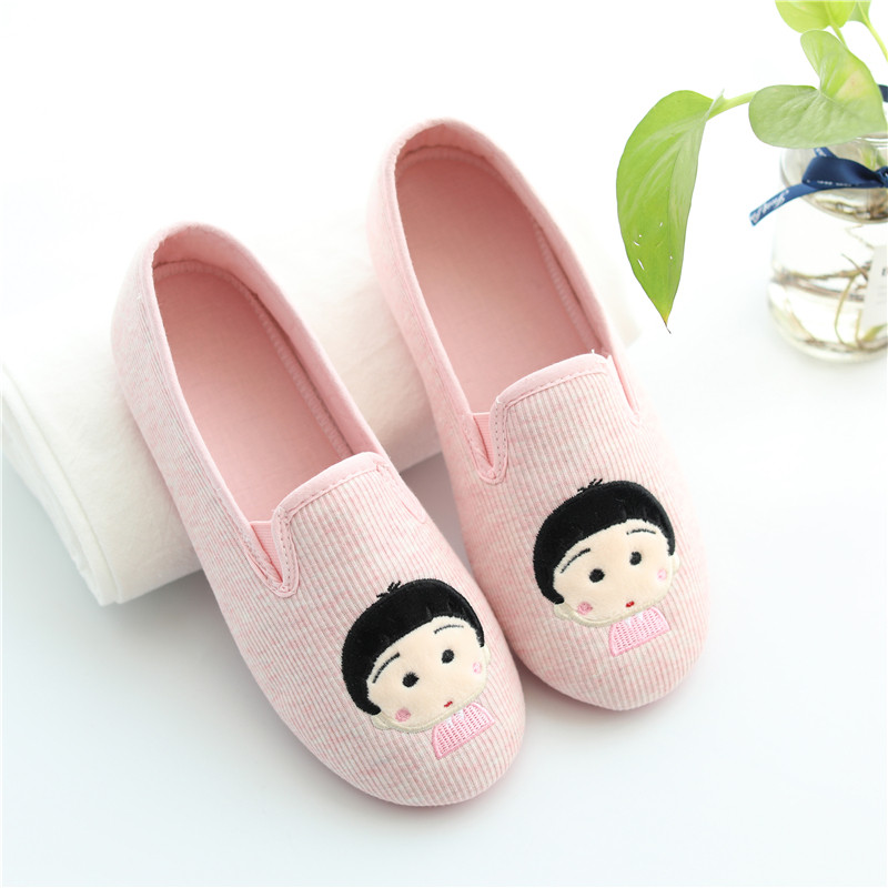 Confinement shoes spring and summer bags with cute pregnant women slippers women's summer thin section postpartum shoes breathable indoor maternity shoes thick bottom