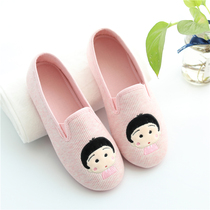 Confinement shoes spring and summer wrap heel cute maternity slippers women summer thin model postpartum shoes breathable indoor maternity shoes thick sole