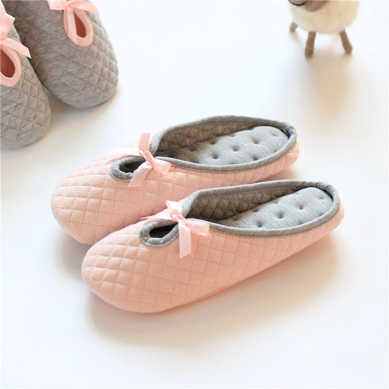 Confinement shoes summer thin section maternal slippers mute indoor spring and autumn postpartum non-slip large size confinement slippers soft bottom