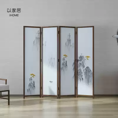 New Chinese screen partition living room simple modern bedroom curtain hotel office folding removable folding screen