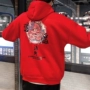 Tide thương hiệu áo len nam mùa thu đông cộng với áo hoodie nhung trẻ trung hip hop đường phố áo khoác lông cừu in áo sơ mi nam áo len nam hàng hiệu