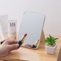 Simple dressing table makeup mirror portable desktop mirror can stand up to support HD desktop glass washing Princess Mirror