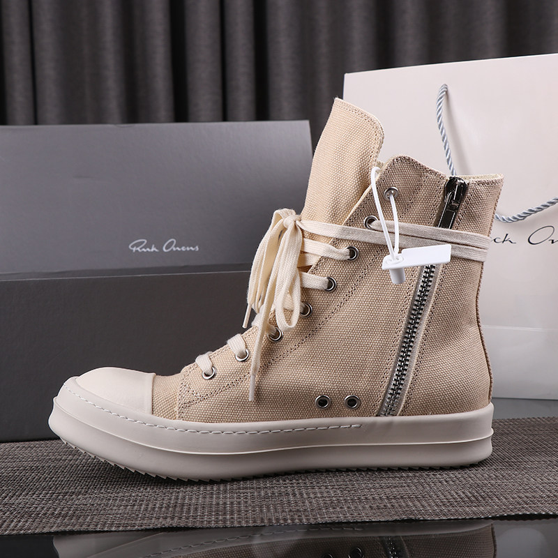 ro shoes men's milk fragrant thick bottom tide shoes casual shoes for men 100 hitch 5 mong star wax noodles high cylinder canvas Korean version trendy women