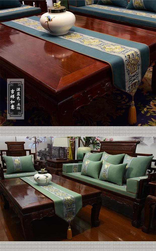 Trung Quốc vải lanh thêu đệm gối gỗ gụ sofa đệm cổ điển rắn gỗ đồ nội thất vòng đệm nệm Luohan nệm ngồi bệt