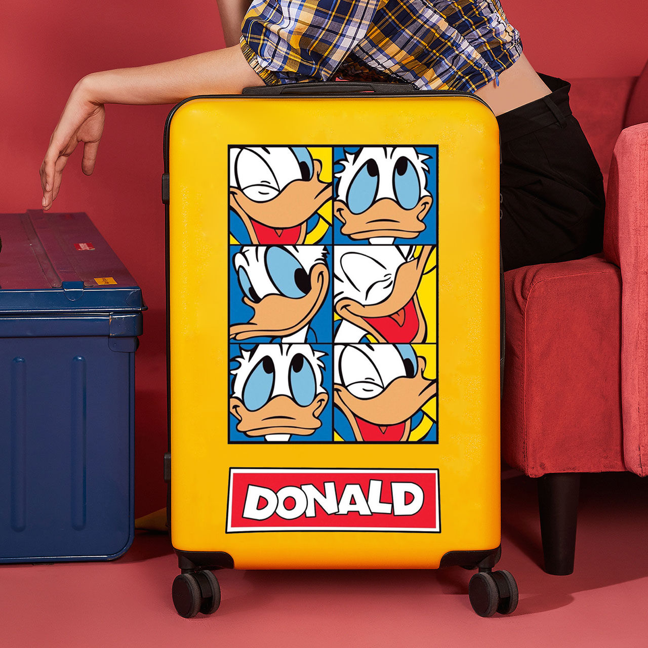 Teenage Girl Suitcase Tennis Red Kavia Female Universal Wheel Pull Rod box Men's suitcase Korean version student password leather case