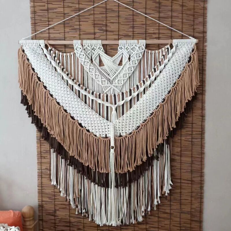 DIY Style Hand-Woven Tapestry Hotel Homestay Wall Tapestry Living Room Entrance Decorative Blanket Photography Background Accessories European Style