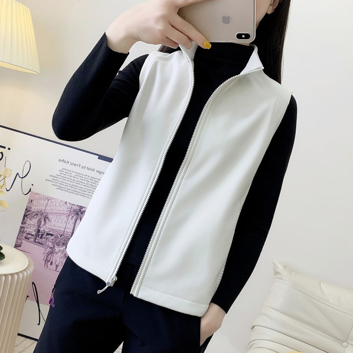 Fleece-Lined Softshell Vest for Women, Stand-Up Collar, Zip-Up Cardigan, Thickened Warm Vest for Autumn and Winter, Outdoor Sports Sleeveless Jacket Fleece-Lined Softshell Vest for Women, Stand-Up Collar, Zip-Up Cardigan, Thickened Warm Vest for Autumn and Winter, Outdoor Sports Sleeveless Jacket