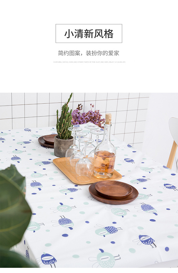 Khăn trải bàn không thấm nước chống dầu chống bỏng gia dụng khăn trải bàn dùng một lần hàng phim hoạt hình nhỏ bàn cà phê hình chữ nhật chiếu bảng mat tươi - Khăn trải bàn mẫu khăn trải bàn đám cưới đẹp