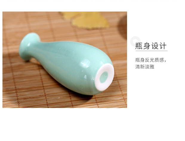 Bình gốm nhỏ hoa tươi nhỏ chèn đơn giản sáng tạo cổ điển phòng ngủ phòng khách cắm hoa văn hóa nước chai sứ nhỏ - Trang trí nội thất đồ dcor quán cà phê