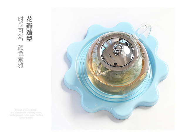 Nhựa Ren Ấm Ấm Pad Pad Cách nhiệt Đa chức năng Dip Tea Cup Mat Cup Pad Ấm hơn Pad Ấm siêu tốc Pad Bàn Mat - Tách bình giữ nhiệt giá rẻ