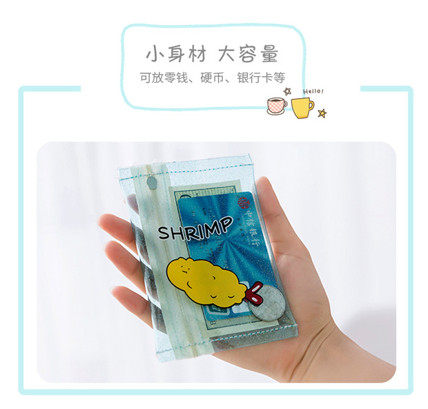 Mini nhỏ tươi ngắn ví nữ phiên bản Hàn Quốc dễ thương sinh viên trong suốt dây kéo nhỏ ví tiền xu túi túi ví pierre cardin