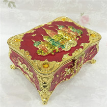 Russian color tin jewelry box European jewelry box jewelry box jewelry box storage box Tanabata birthday wedding gift