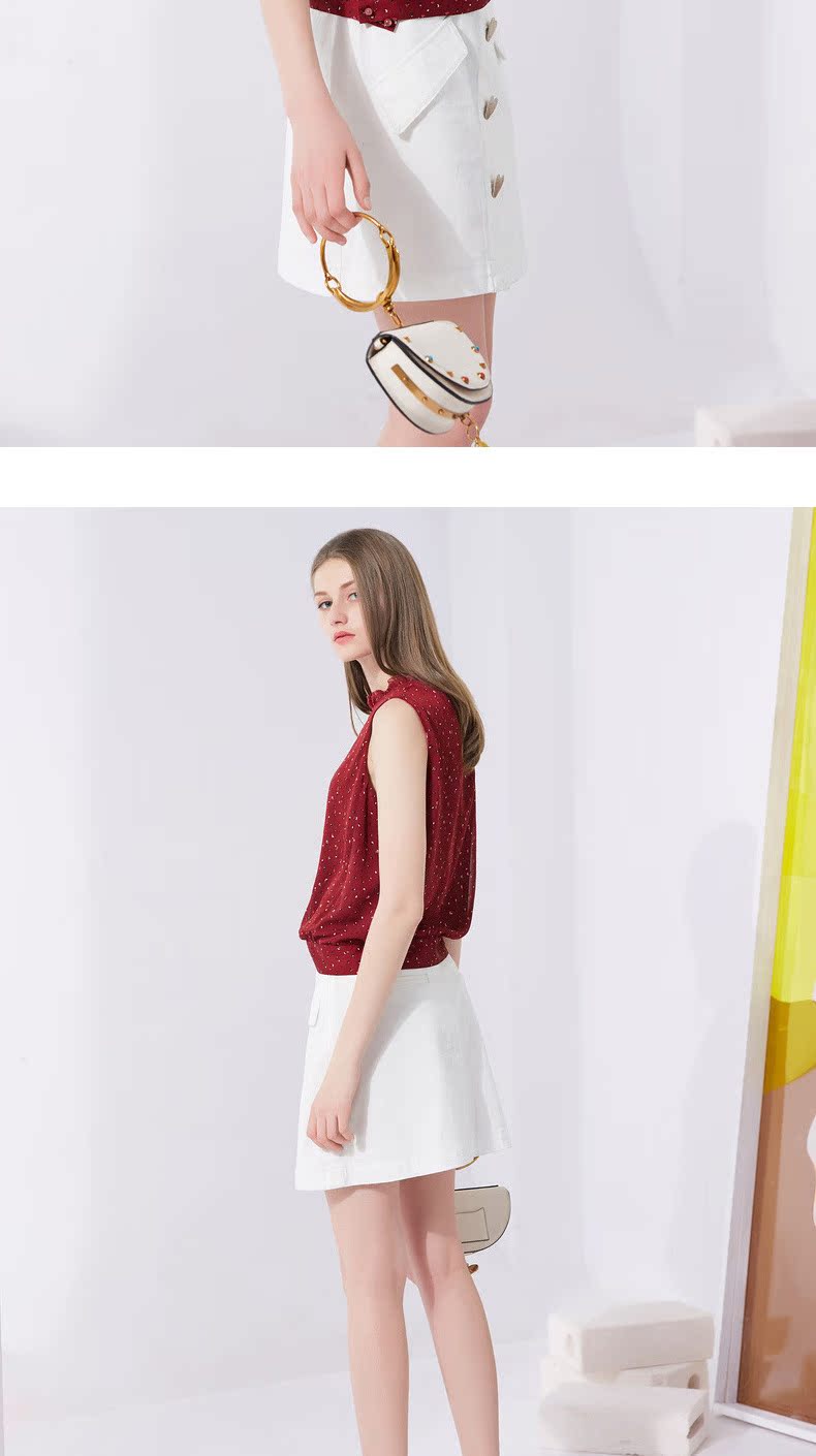 Xg2019 hè mới của phụ nữ Hàn Quốc cổ tròn áo thun rộng tay áo voan không tay rất cổ tích - Áo sơ mi sơ mi dài tay họa tiết nữ