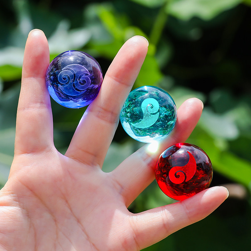 nezha & ao bing crystal ball ornament fengshen anime collectible figurine