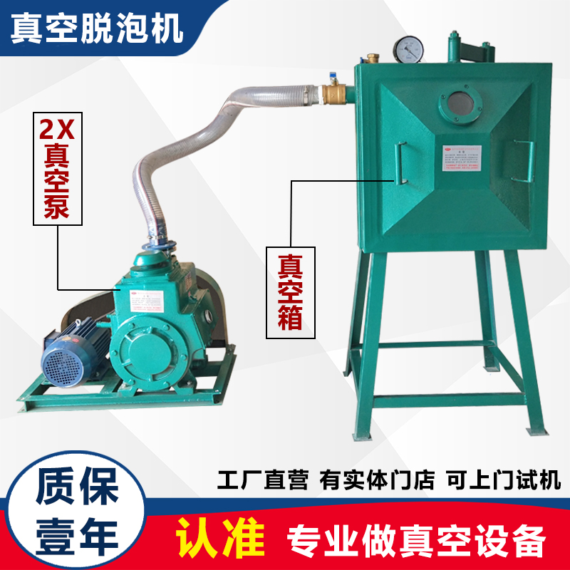 Resin silicone defoaming vacuum machine industrial 2X rotary vane pump with vacuum defoaming box craft gift decoration Epoxy defoaming machine