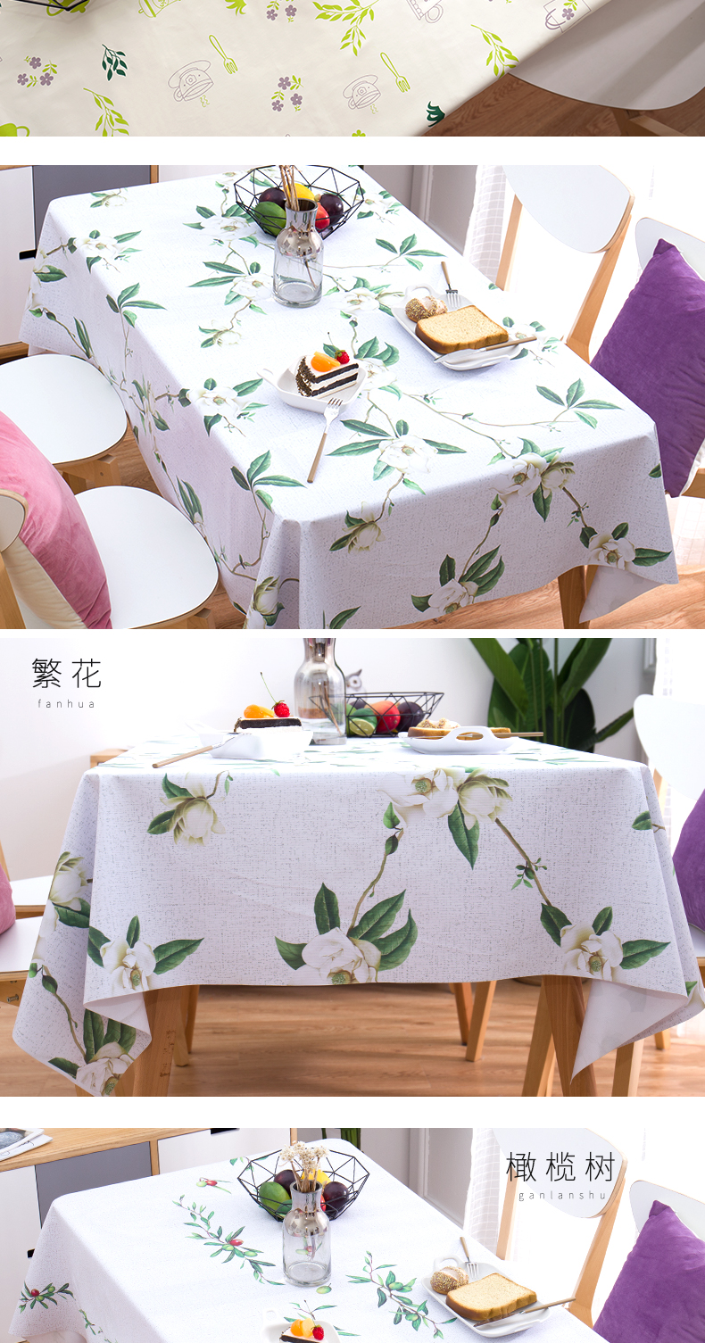 Hộ gia đình không thấm nước chống vảy dầu không dùng một lần Khăn trải bàn PVC hình chữ nhật in gió lưới kẻ sọc đỏ vải bàn cà phê vải bàn khăn trải bàn văn phòng
