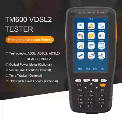 Original TM-600 VDSL test line meter English machine (ADSL2 VDSL2 OPM VFL TDR)