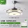 Fan Lantern 2023 Đèn chùm mới vô hình nhà hàng phòng khách tích hợp người hâm mộ TMALL TMALL ELF SMART quat tran trang tri quạt đèn