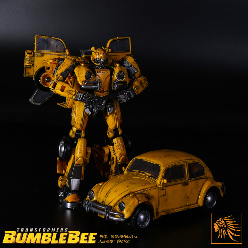(Repainted version)Black Mamba deformation toy King Kong autobot wasp Beetle hand-made war damage model