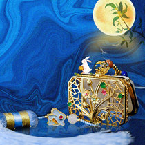 Noisy witch shop 7nows) bright moonlight in front of the window · Jade Rabbit orchid white jade sachet fringe hanging Mid-Autumn Festival ancient style