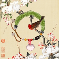 Noisy 7nows) pink crystal Starlight wishful pendant with olivine sandalwood bracelet string beads