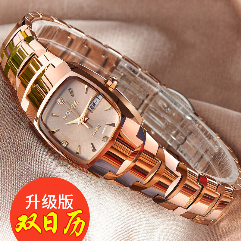 Imported Watches Women Mechanical Watches Waterproof Lady Watches fashion Tungsten Steel Women Watches double Calendar minimalist Temperament New