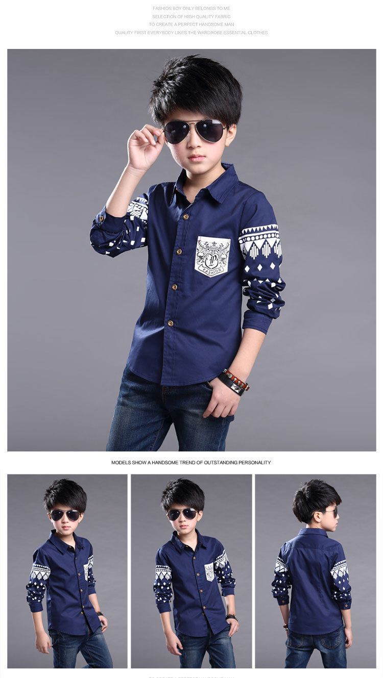 Chemise garcon à manche longue - Ref 2073812 Image 13