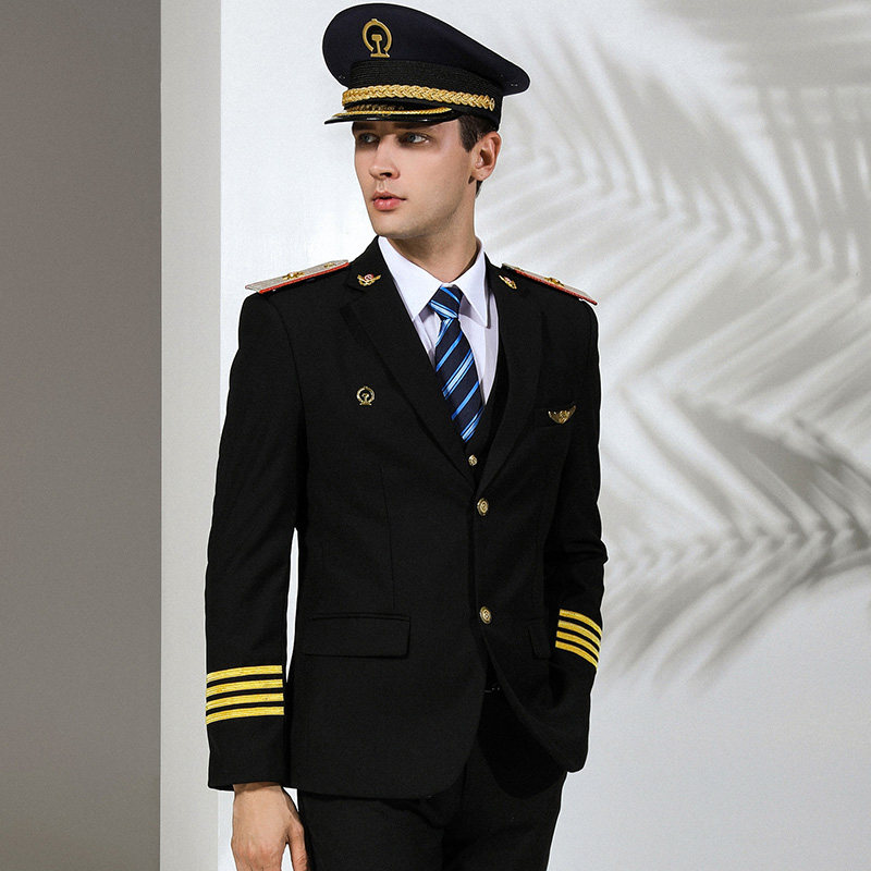 New railway new uniform suit motor train high-speed rail crew uniform work clothes male railway uniform professional suit
